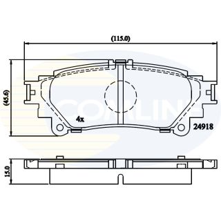 Stabdžių trinkelių rinkinys, diskinis stabdys COMLINE CBP06078