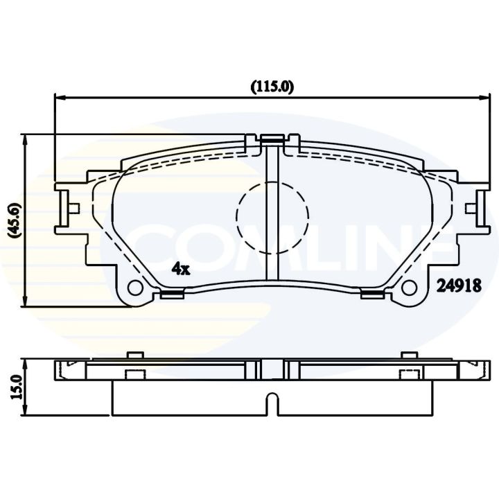 Stabdžių trinkelių rinkinys, diskinis stabdys COMLINE CBP06078