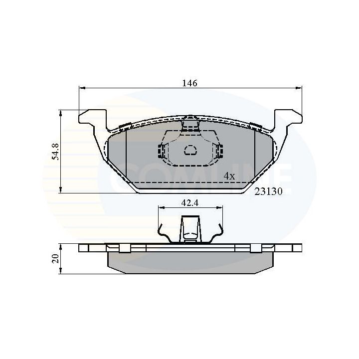 Stabdžių trinkelių rinkinys, diskinis stabdys COMLINE CBP0737