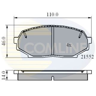 Stabdžių trinkelių rinkinys, diskinis stabdys COMLINE CBP0754