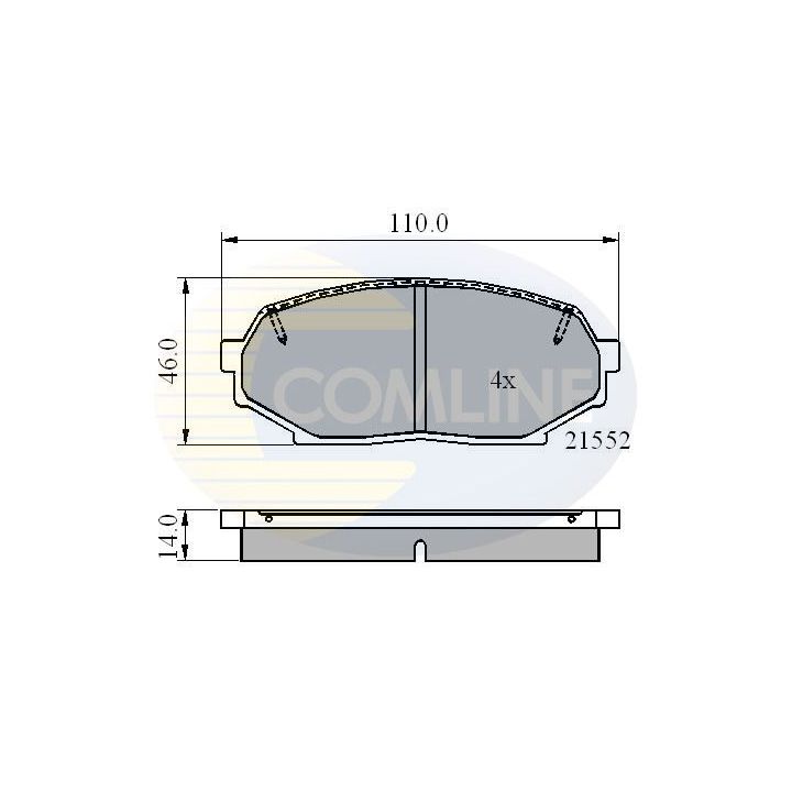 Stabdžių trinkelių rinkinys, diskinis stabdys COMLINE CBP0754