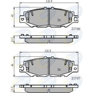 Stabdžių trinkelių rinkinys, diskinis stabdys COMLINE CBP0788