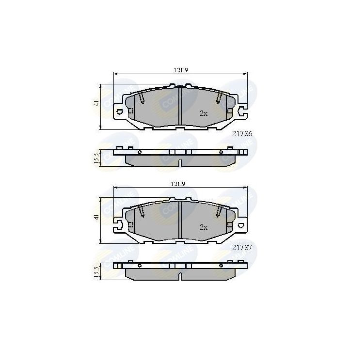 Stabdžių trinkelių rinkinys, diskinis stabdys COMLINE CBP0788