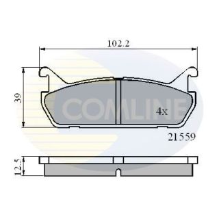 Stabdžių trinkelių rinkinys, diskinis stabdys COMLINE CBP0875
