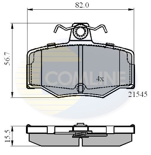 Stabdžių trinkelių rinkinys, diskinis stabdys COMLINE CBP0878