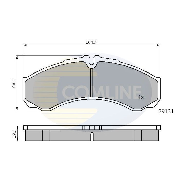 Stabdžių trinkelių rinkinys, diskinis stabdys COMLINE CBP0931