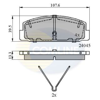 Stabdžių trinkelių rinkinys, diskinis stabdys COMLINE CBP0986