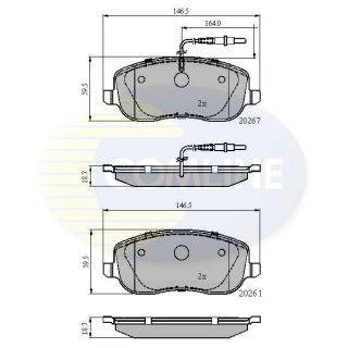Stabdžių trinkelių rinkinys, diskinis stabdys COMLINE CBP11158