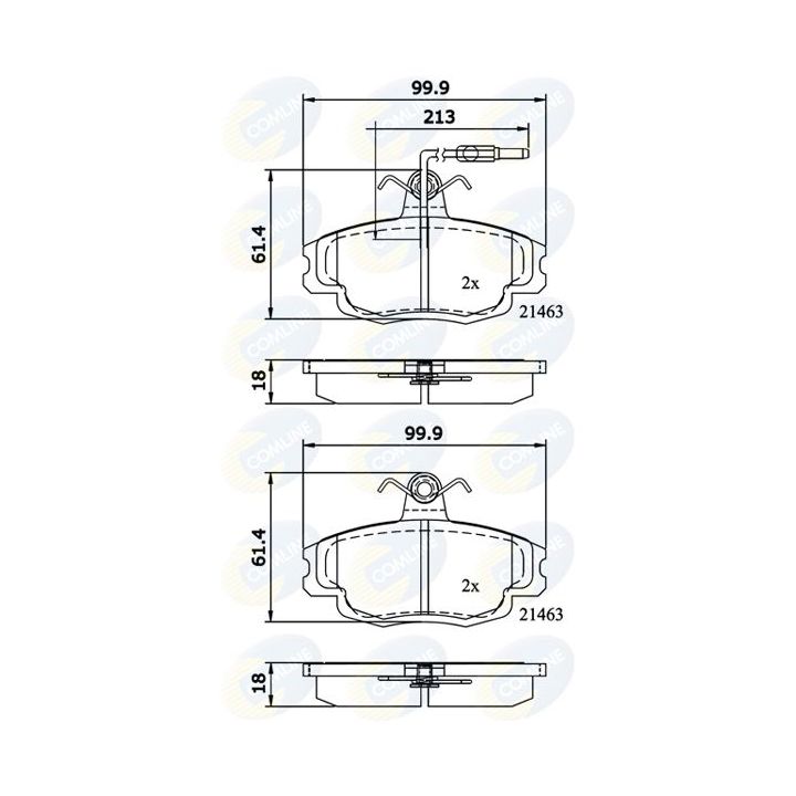 Stabdžių trinkelių rinkinys, diskinis stabdys COMLINE CBP1133