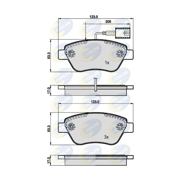 Stabdžių trinkelių rinkinys, diskinis stabdys COMLINE CBP11535