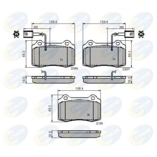 Stabdžių trinkelių rinkinys, diskinis stabdys COMLINE CBP11758