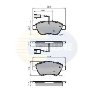 Stabdžių trinkelių rinkinys, diskinis stabdys COMLINE CBP12047