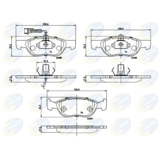 Stabdžių trinkelių rinkinys, diskinis stabdys COMLINE CBP1477
