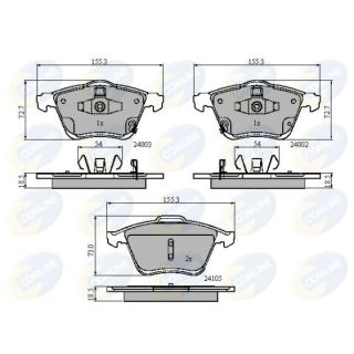 Stabdžių trinkelių rinkinys, diskinis stabdys COMLINE CBP31522