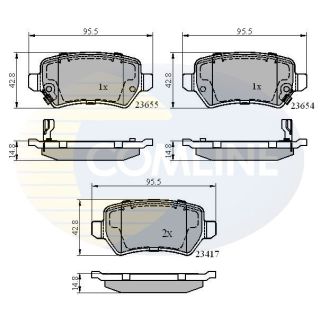Stabdžių trinkelių rinkinys, diskinis stabdys COMLINE CBP31551