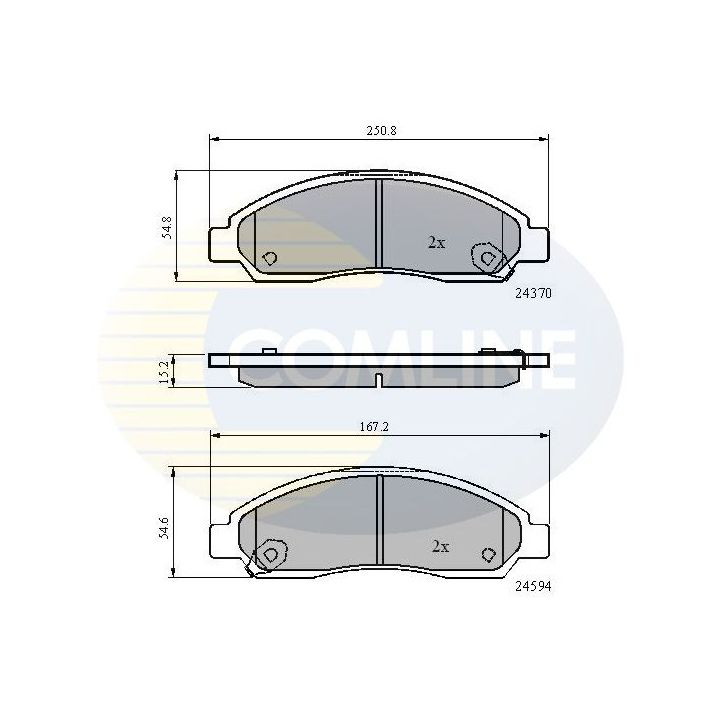 Stabdžių trinkelių rinkinys, diskinis stabdys COMLINE CBP31573