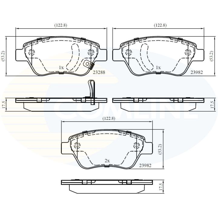 Stabdžių trinkelių rinkinys, diskinis stabdys COMLINE CBP31594
