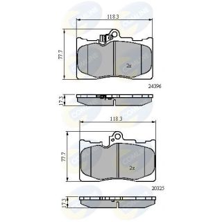 Stabdžių trinkelių rinkinys, diskinis stabdys COMLINE CBP31605