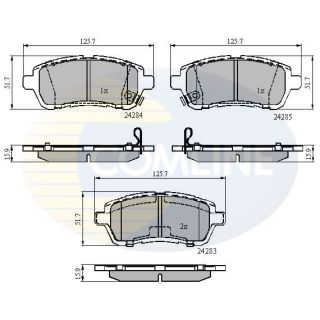 Stabdžių trinkelių rinkinys, diskinis stabdys COMLINE CBP31620