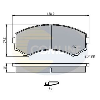 Stabdžių trinkelių rinkinys, diskinis stabdys COMLINE CBP3172