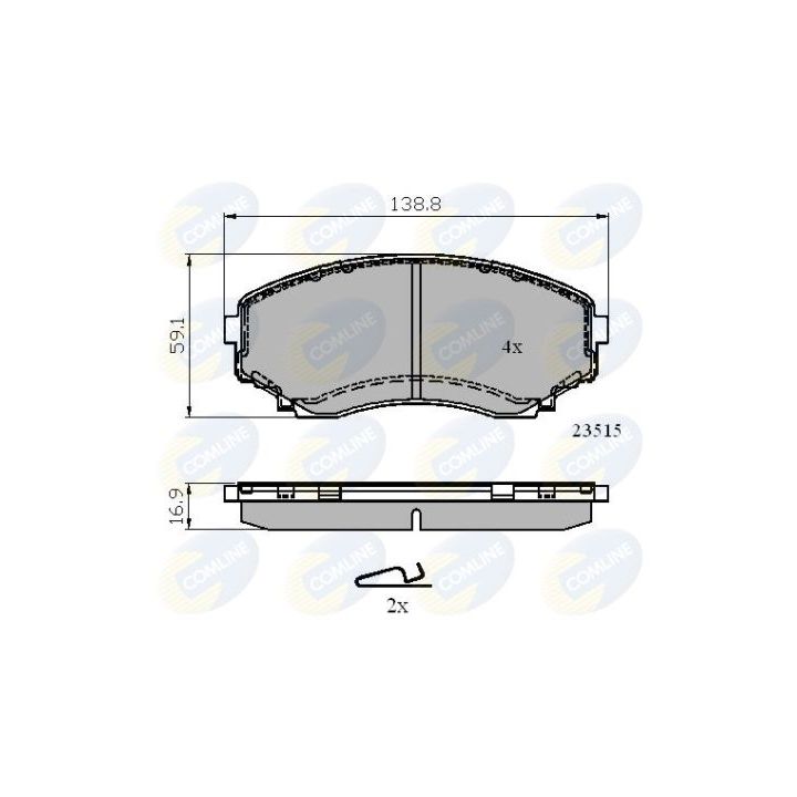Stabdžių trinkelių rinkinys, diskinis stabdys COMLINE CBP31732