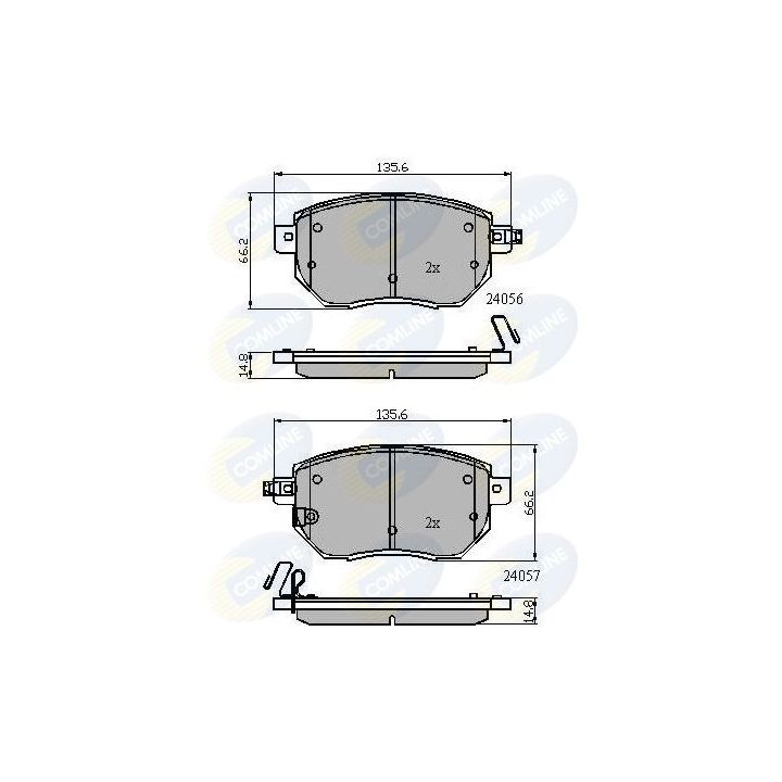 Stabdžių trinkelių rinkinys, diskinis stabdys COMLINE CBP31745