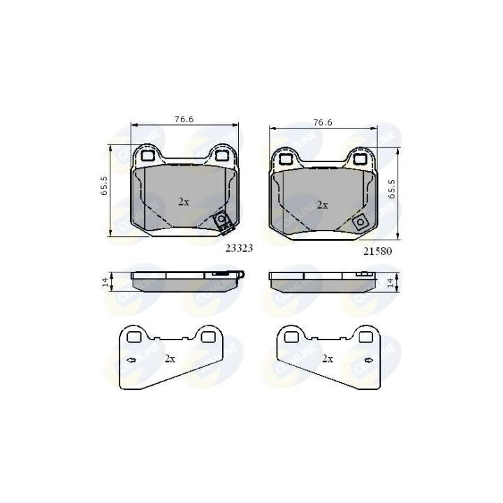 Stabdžių trinkelių rinkinys, diskinis stabdys COMLINE CBP31755