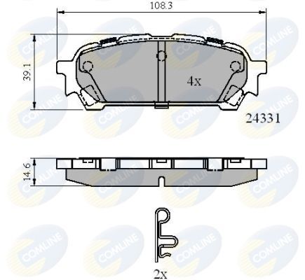 Stabdžių trinkelių rinkinys, diskinis stabdys COMLINE CBP31775