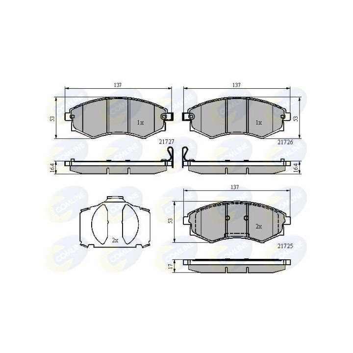 Stabdžių trinkelių rinkinys, diskinis stabdys COMLINE CBP31779