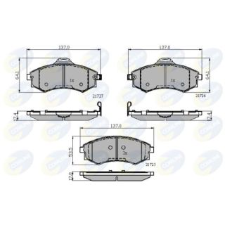 Stabdžių trinkelių rinkinys, diskinis stabdys COMLINE CBP31781