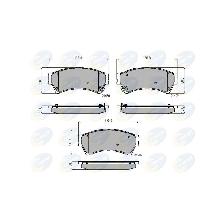 Stabdžių trinkelių rinkinys, diskinis stabdys COMLINE CBP31787