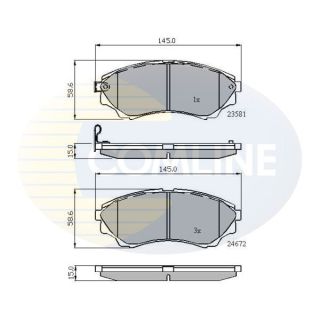 Stabdžių trinkelių rinkinys, diskinis stabdys COMLINE CBP32012
