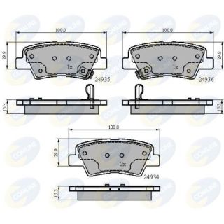 Stabdžių trinkelių rinkinys, diskinis stabdys COMLINE CBP32023