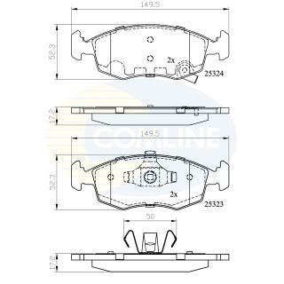 Stabdžių trinkelių rinkinys, diskinis stabdys COMLINE CBP32104