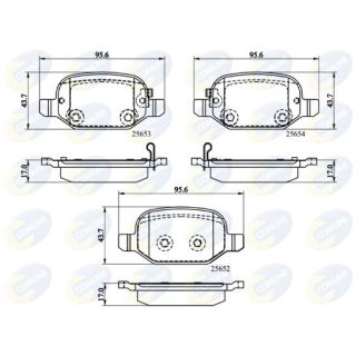 Stabdžių trinkelių rinkinys, diskinis stabdys COMLINE CBP32139