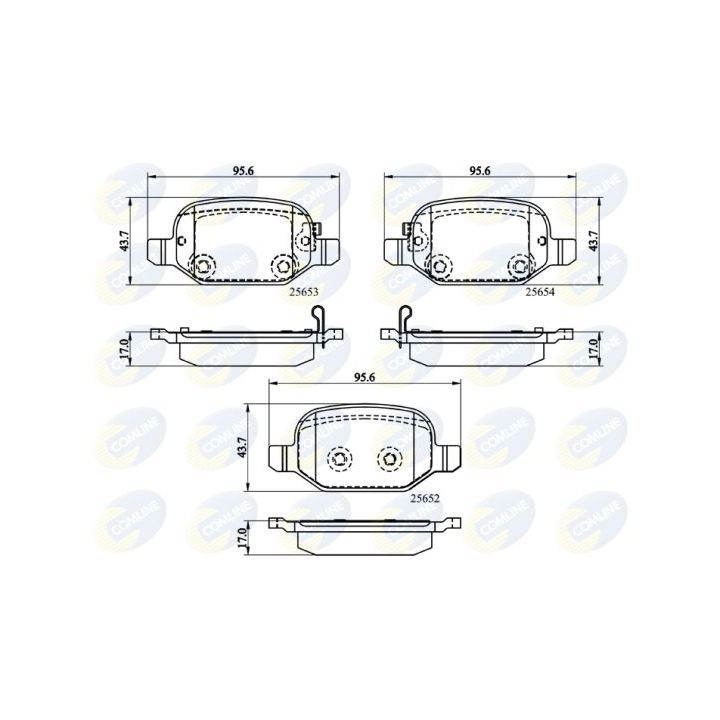Stabdžių trinkelių rinkinys, diskinis stabdys COMLINE CBP32139