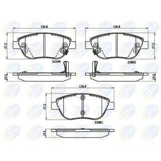 Stabdžių trinkelių rinkinys, diskinis stabdys COMLINE CBP32141