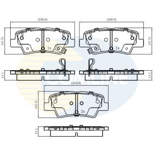 Stabdžių trinkelių rinkinys, diskinis stabdys COMLINE CBP32161