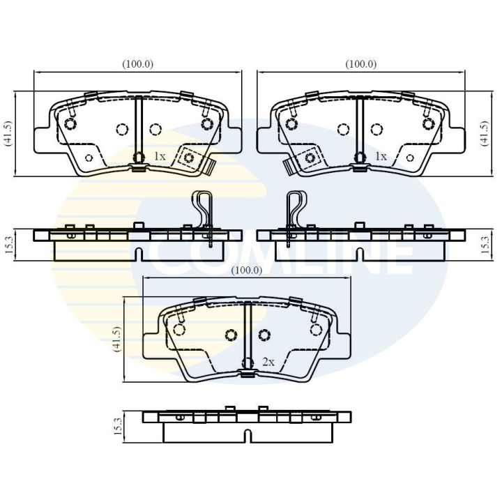 Stabdžių trinkelių rinkinys, diskinis stabdys COMLINE CBP32161