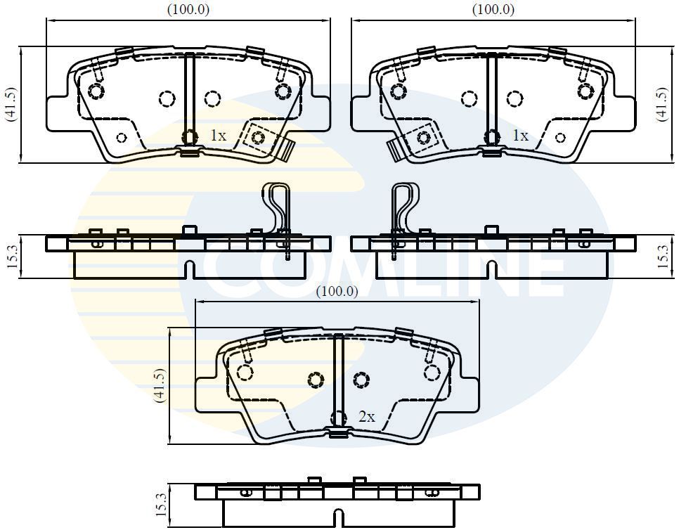 Stabdžių trinkelių rinkinys, diskinis stabdys COMLINE CBP32161