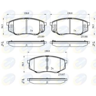 Stabdžių trinkelių rinkinys, diskinis stabdys COMLINE CBP32194