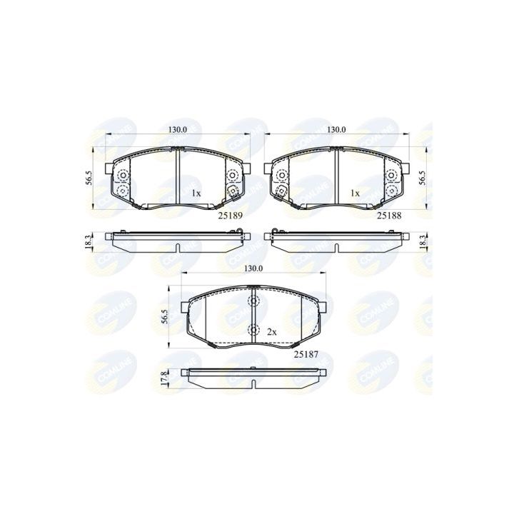 Stabdžių trinkelių rinkinys, diskinis stabdys COMLINE CBP32194