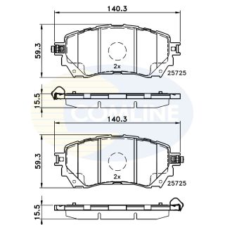 Stabdžių trinkelių rinkinys, diskinis stabdys COMLINE CBP32237