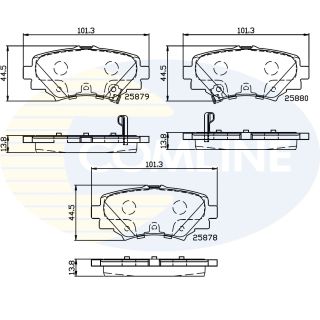 Stabdžių trinkelių rinkinys, diskinis stabdys COMLINE CBP32248