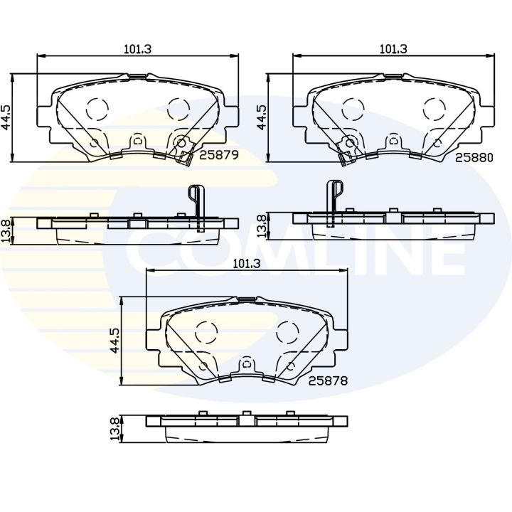 Stabdžių trinkelių rinkinys, diskinis stabdys COMLINE CBP32248