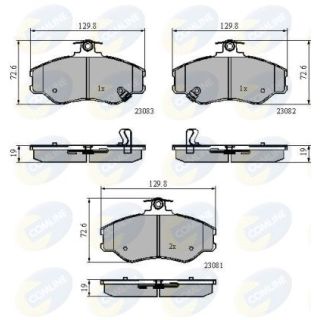 Stabdžių trinkelių rinkinys, diskinis stabdys COMLINE CBP3225