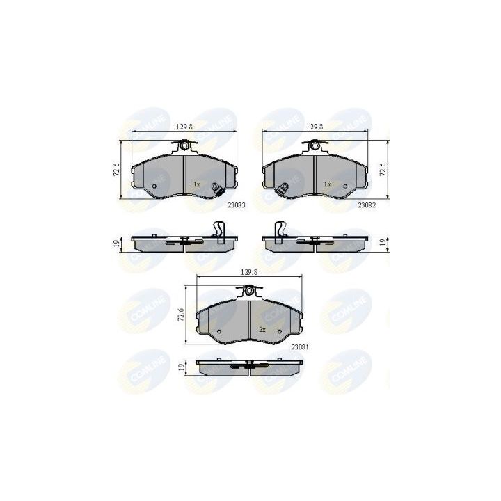 Stabdžių trinkelių rinkinys, diskinis stabdys COMLINE CBP3225