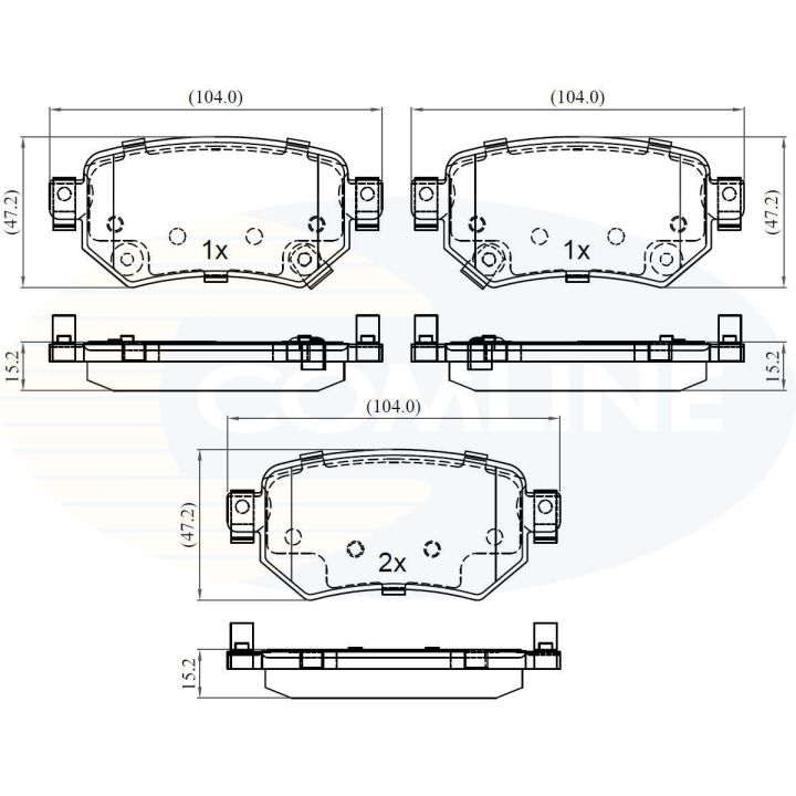 Stabdžių trinkelių rinkinys, diskinis stabdys COMLINE CBP32386