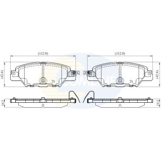 Stabdžių trinkelių rinkinys, diskinis stabdys COMLINE CBP32416