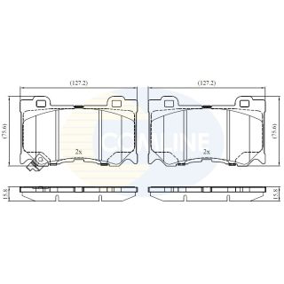 Stabdžių trinkelių rinkinys, diskinis stabdys COMLINE CBP32428